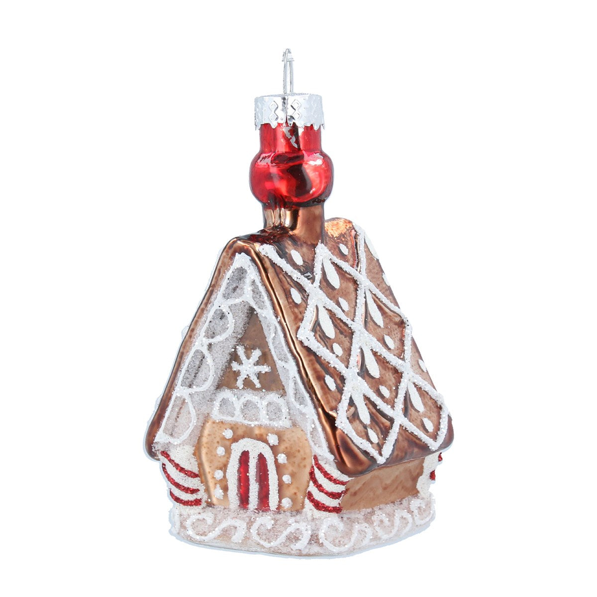 Glass Gingerbread House Decoration