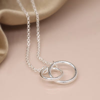 Silver Linked Hoops Necklace