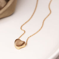 Gold Wavy Heart Necklace