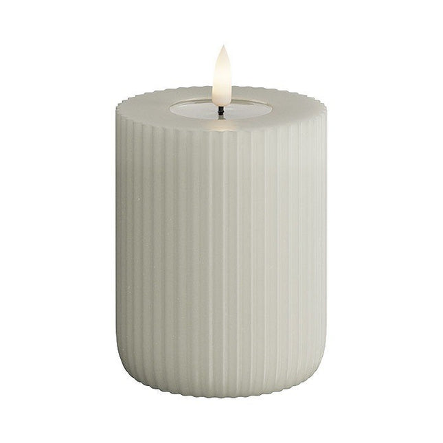 Sand Solid Stripe Candle 7.5 x 10 cm