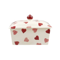 Pink Hearts Small Butter Dish