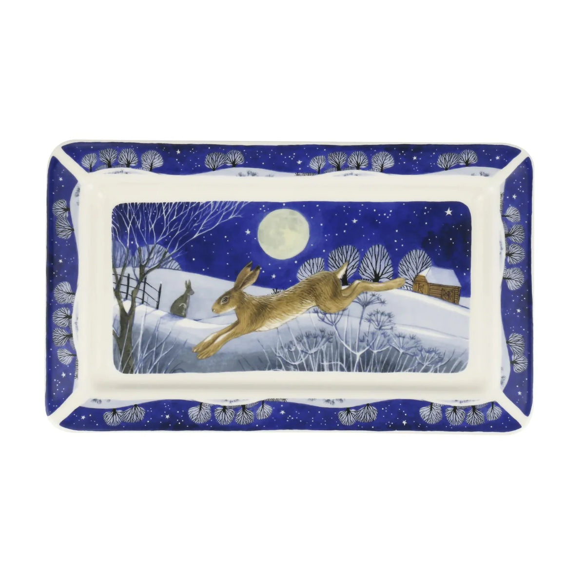 Midnight Hare Medium Oblong Plate