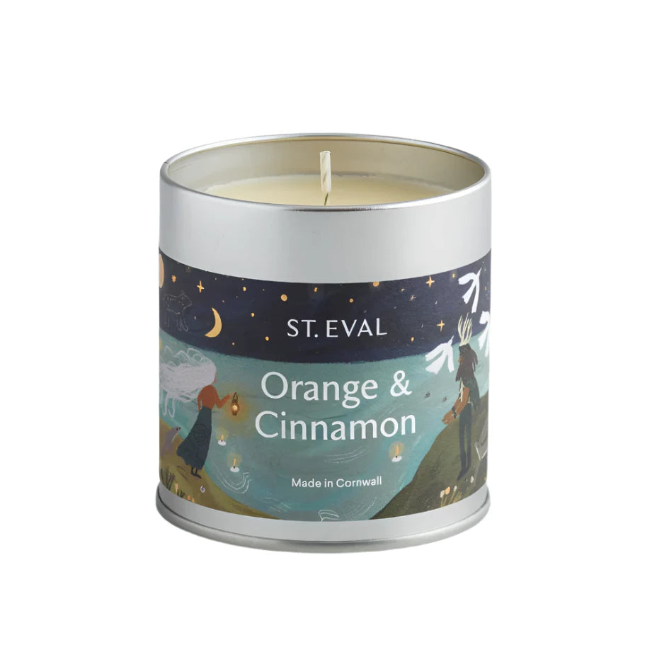 Orange and Cinnamon Christmas Tin Candle