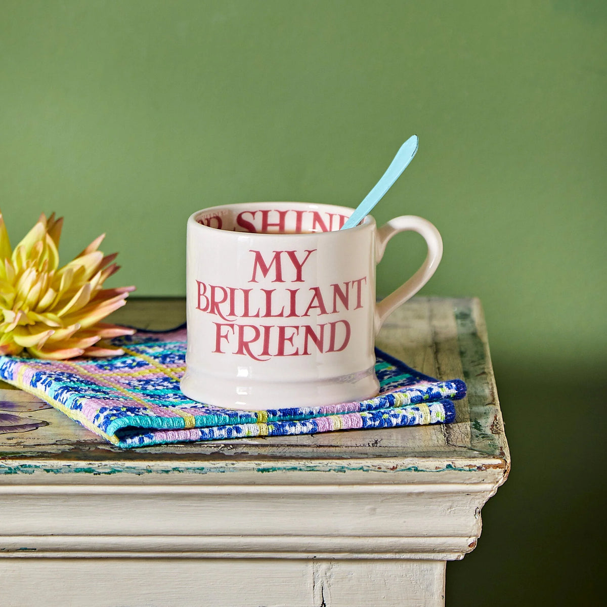 Pink Toast My Brilliant Friend Small Mug