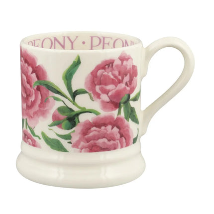 Pink Peony Flowers 1/2 Pt Mug