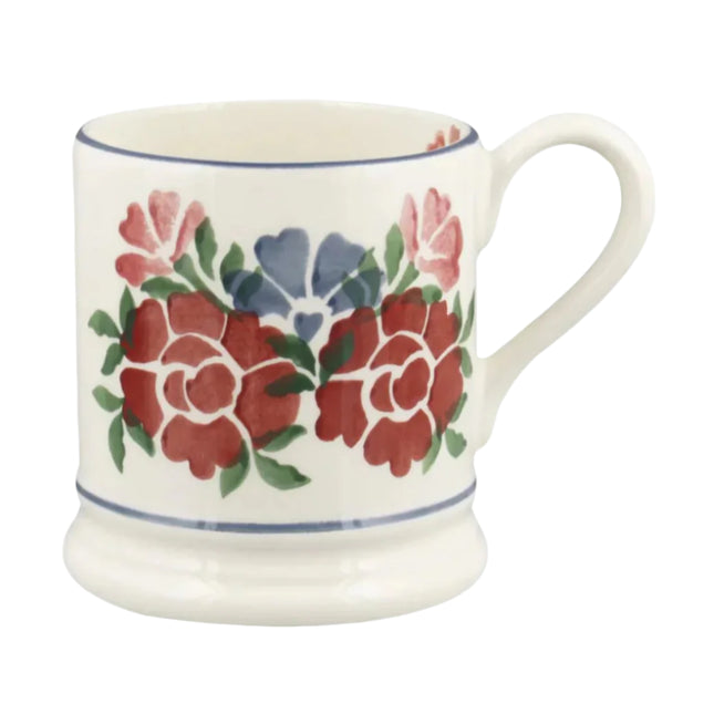 Antique Roses Flowers 1/2 Pint Mug