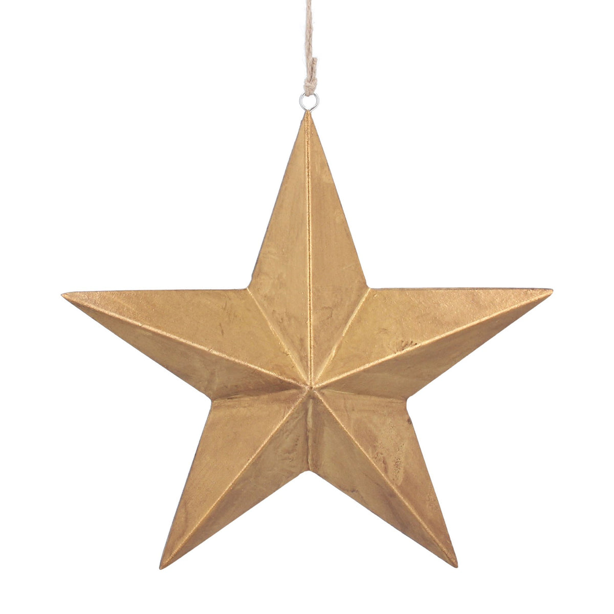 Old Gold 5-Point Star Decoration Large