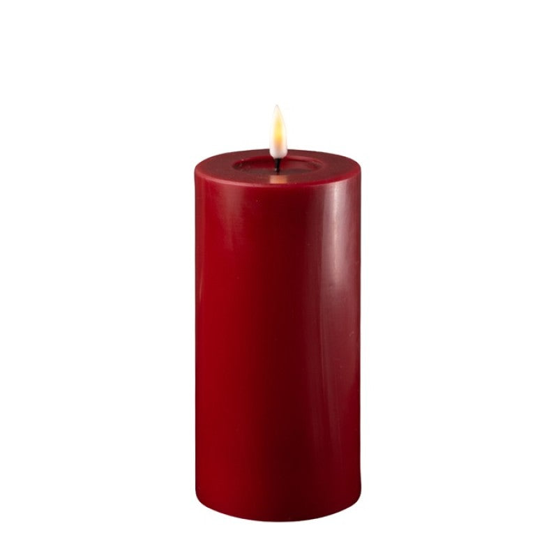 Bordeaux LED Candle D 7.5 x H15 cm