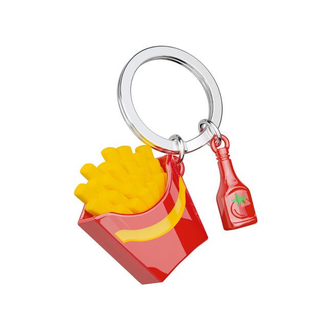 French Fries with Ketchup Keyring