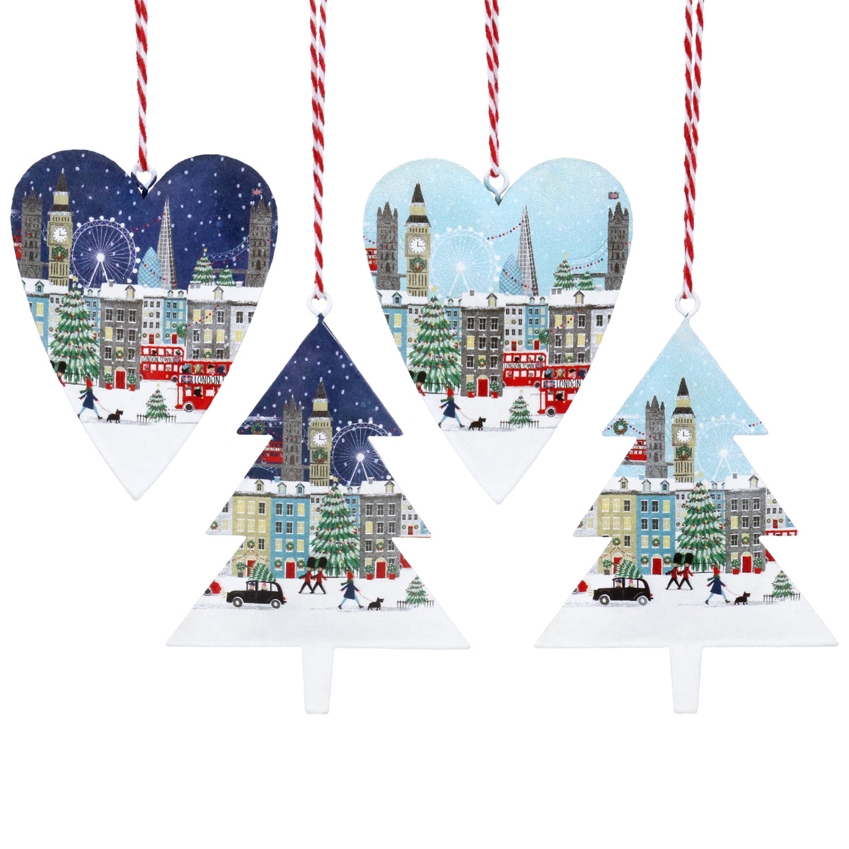 London Scene Tin Heart/Tree Decoration