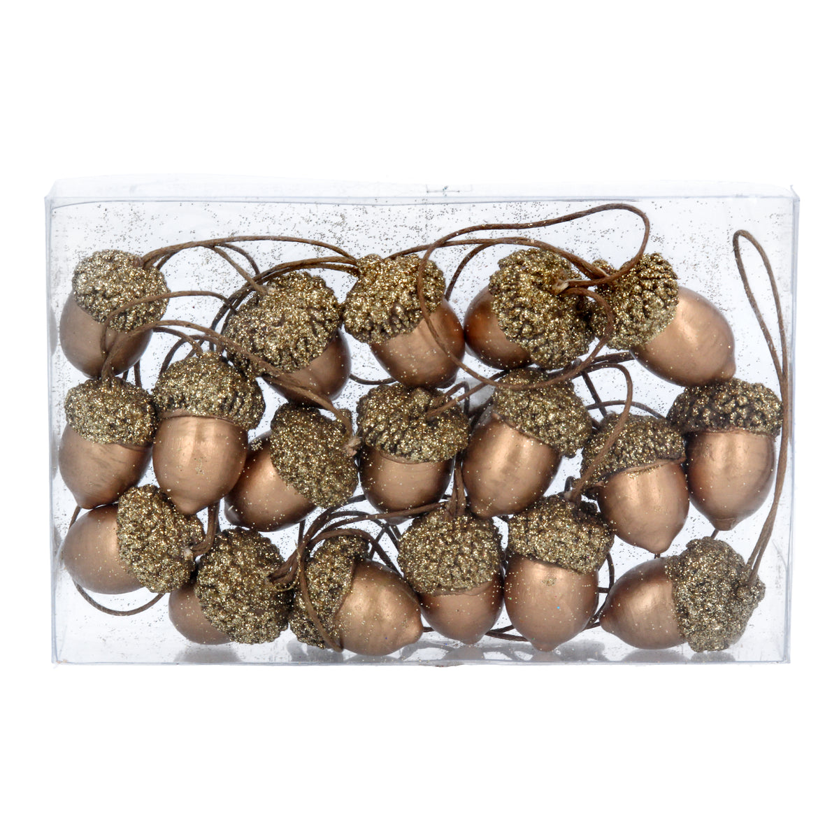 Gold Wood Acorn Decoration (Box of 18)