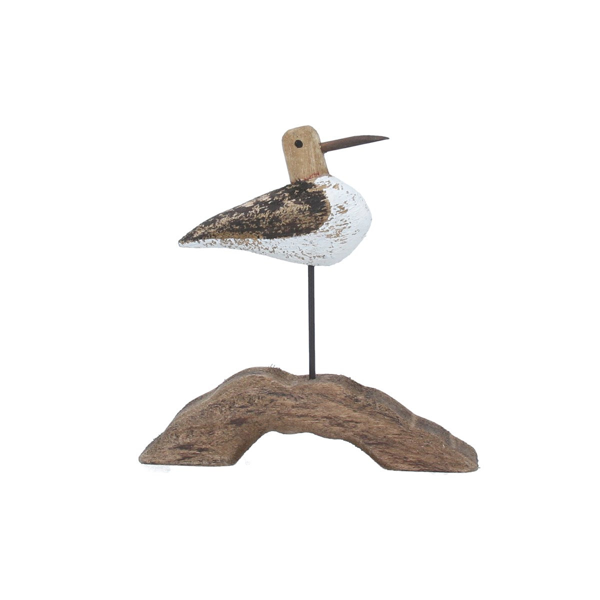 Rustic Wood Mini Seagull on Plinth Ornament