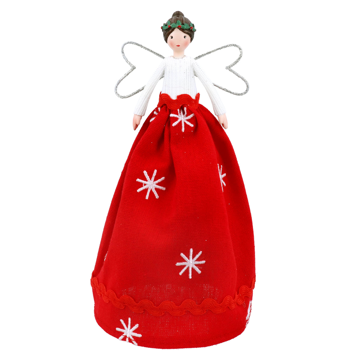 Red/White Scandi Small Tree Top Fairy