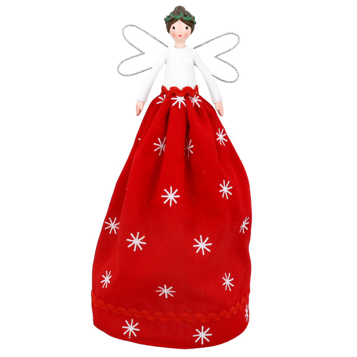 Red/White Large Scandi Tree Top Fairy