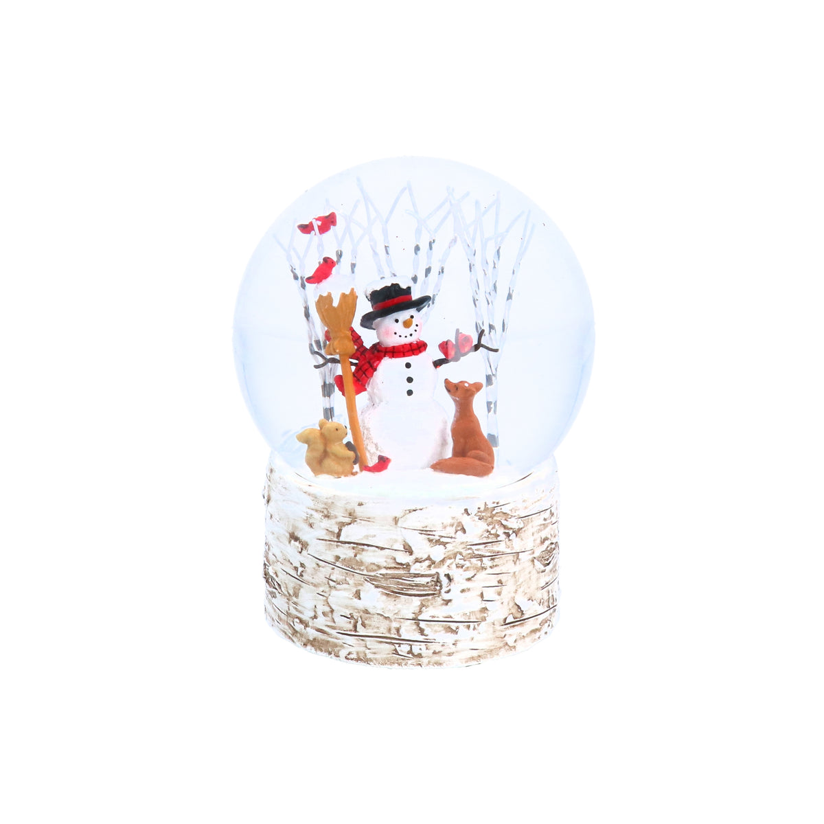 Snowman with Woodland Animals Music Dome