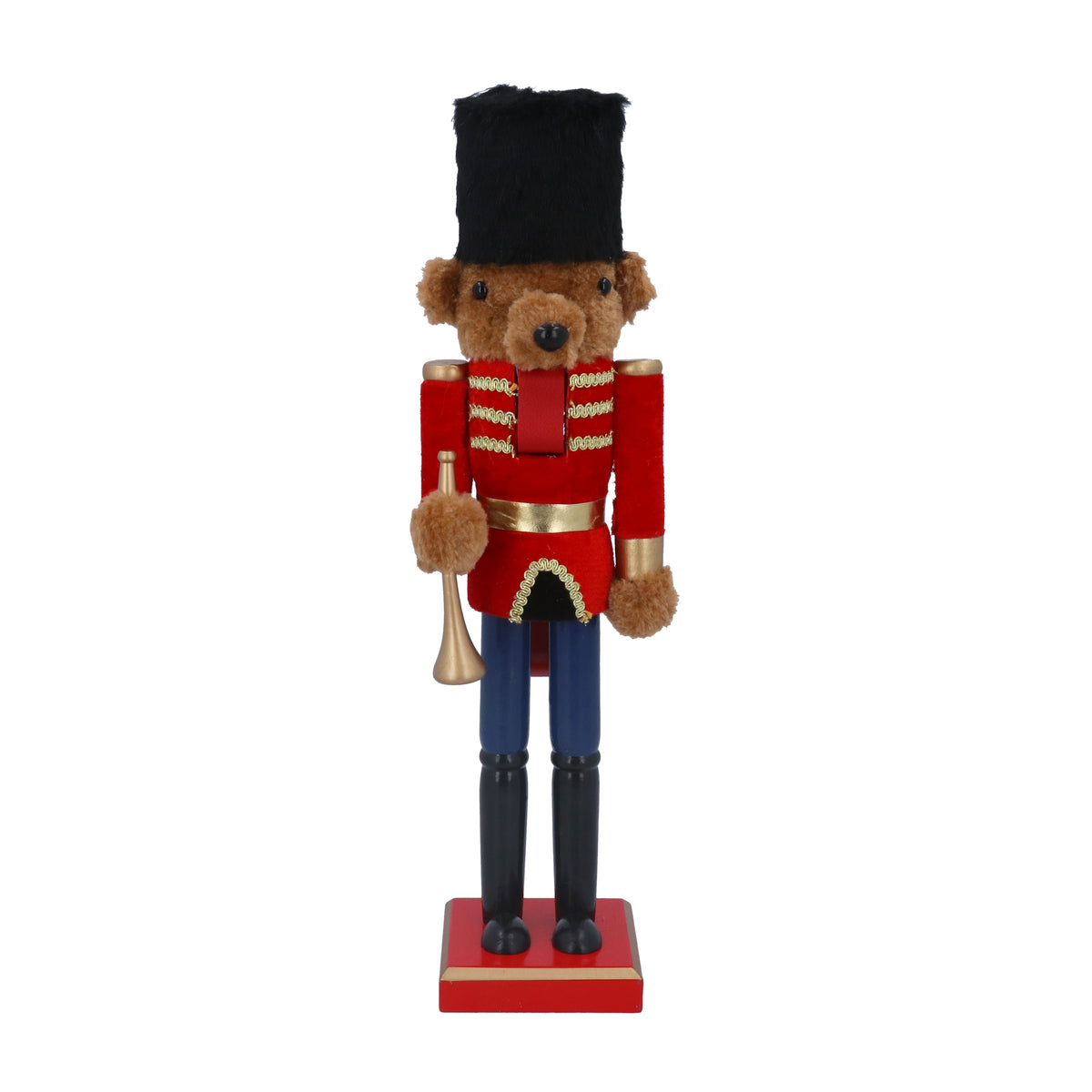 Teddy Soldier Nutcracker Ornament