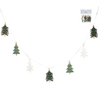 Wooden Trees Garland