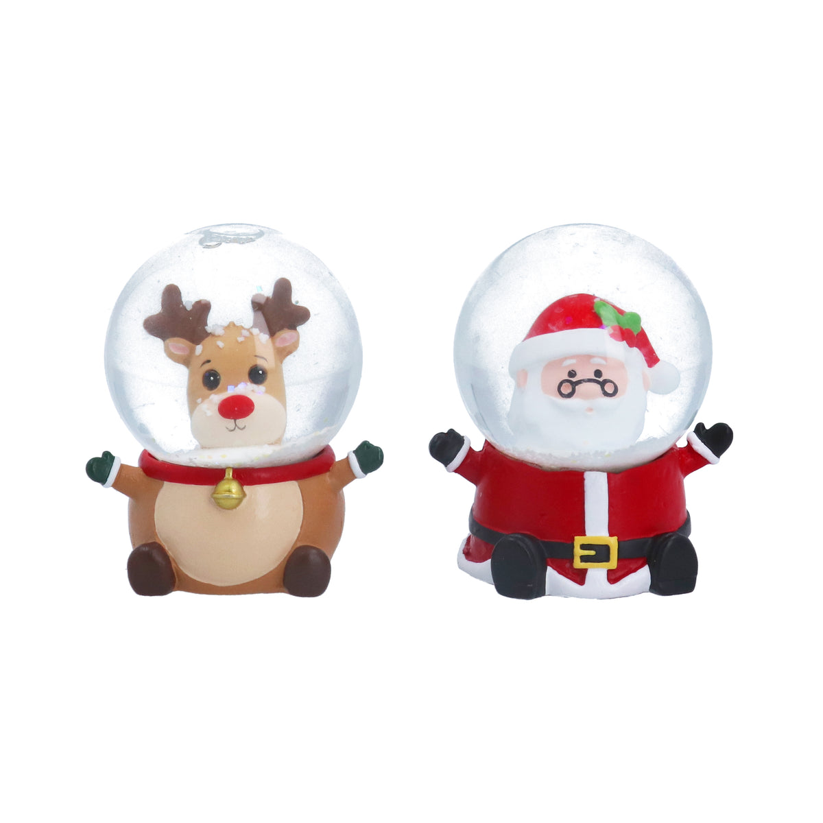 Santa/Reindeer Mini Snow Dome