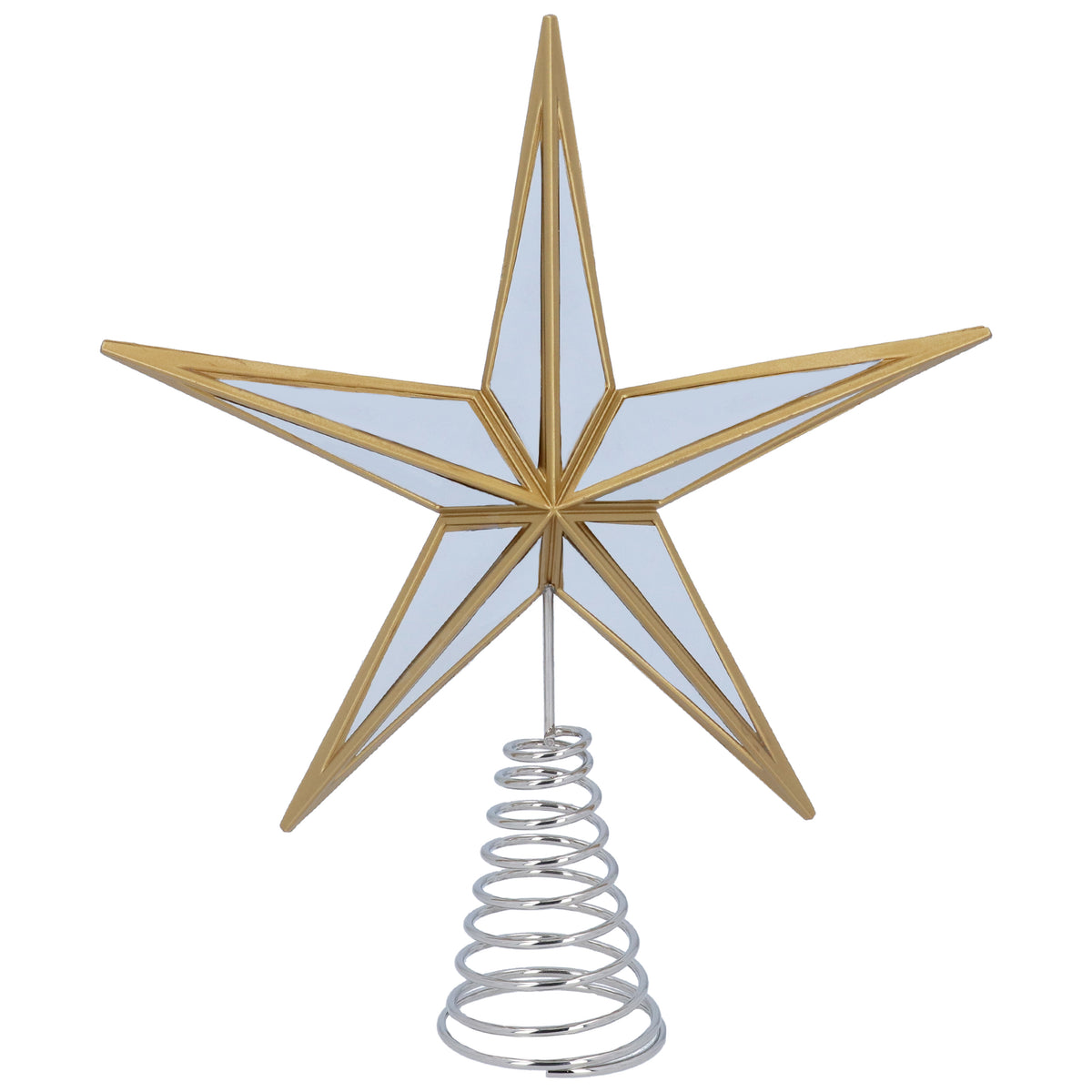 Gold Acrylic/Silver Mirror Tree Top Star