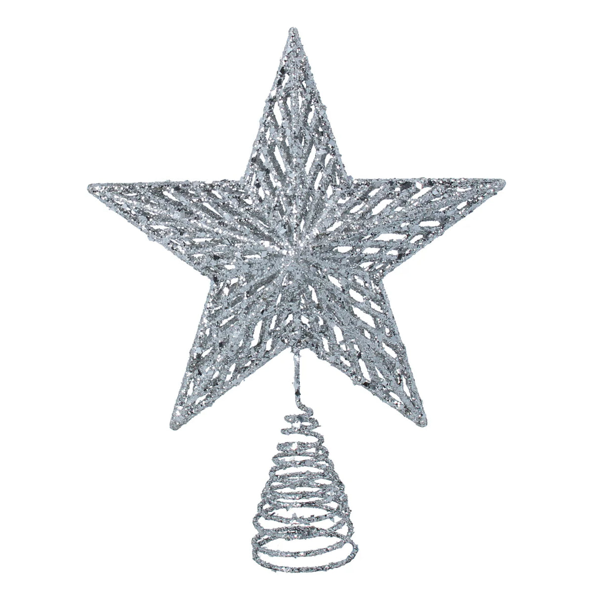 Silver Glitter/Acrylic Tree Top Star