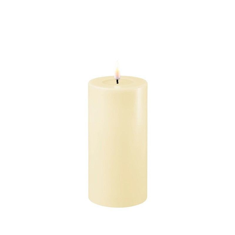 Cream LED Candle D 7.5 15cm