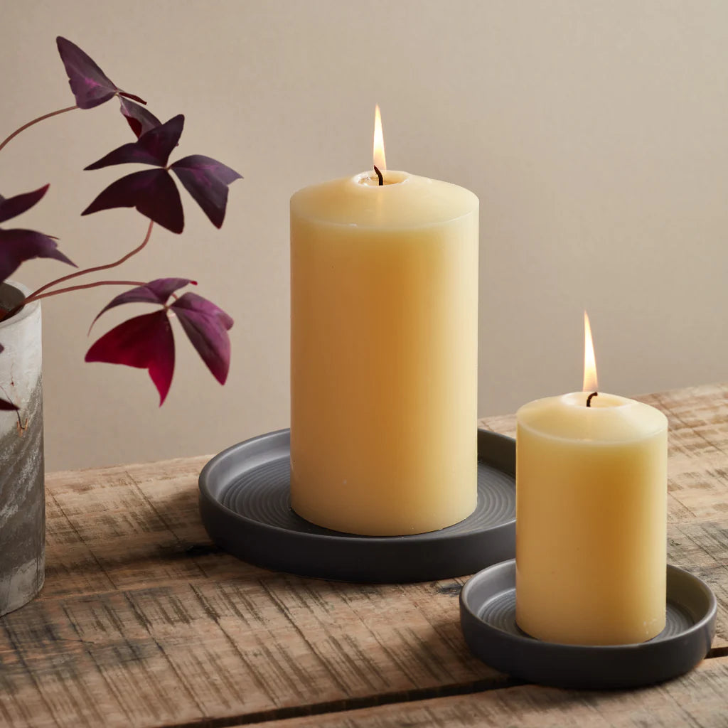 Small Dark Grey Candle Plate