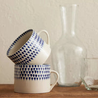 Indigo Drop Mug Set of Two - Large