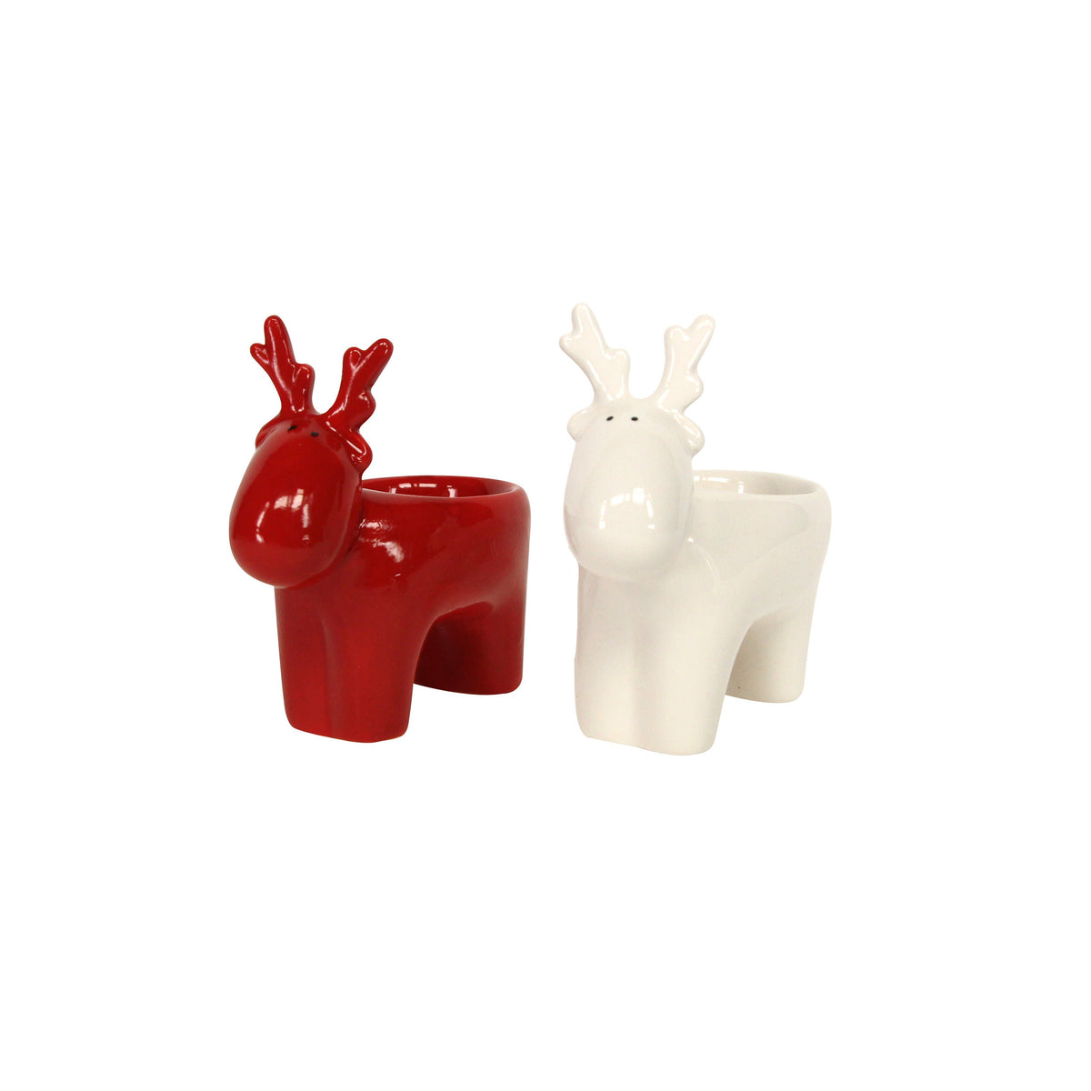 Red/White Ceramic Reindeer Nite Lite, 2a