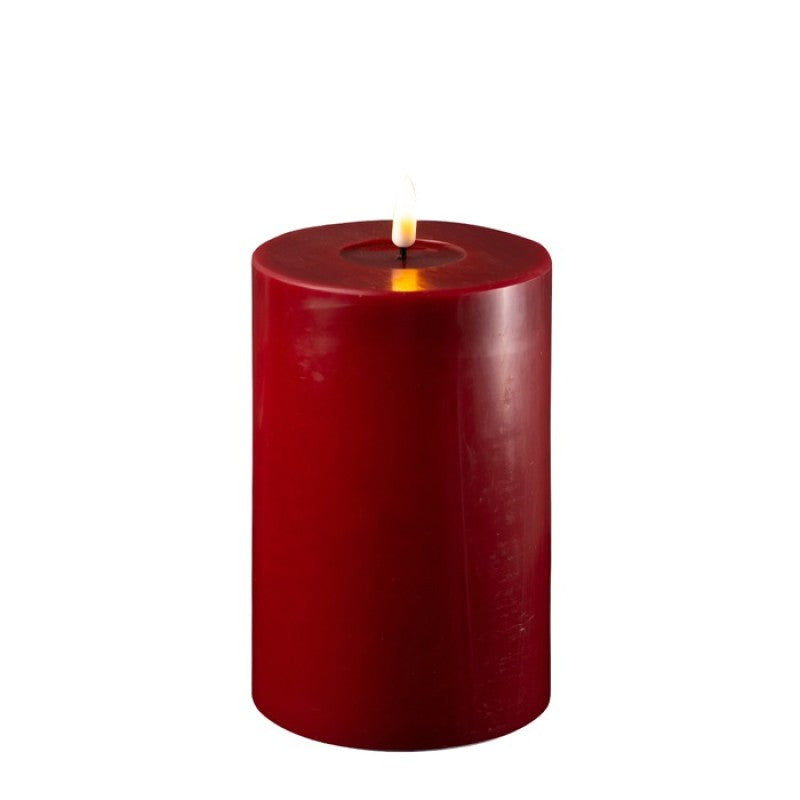 Bordeaux LED Candle D10 x H15 cm