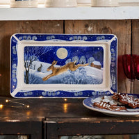 Midnight Hare Medium Oblong Plate