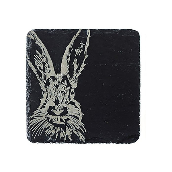 Hare Single Slate Coaster