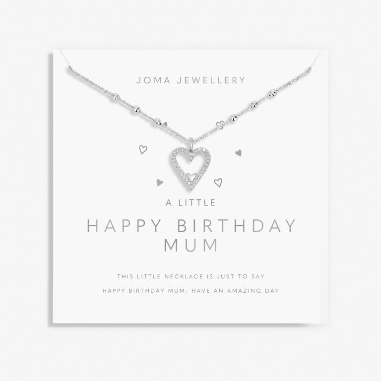 A Little Birthday Mum Necklace In Silver Plating