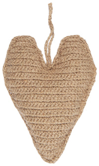 Large Crocheted Jute Hanging Heart