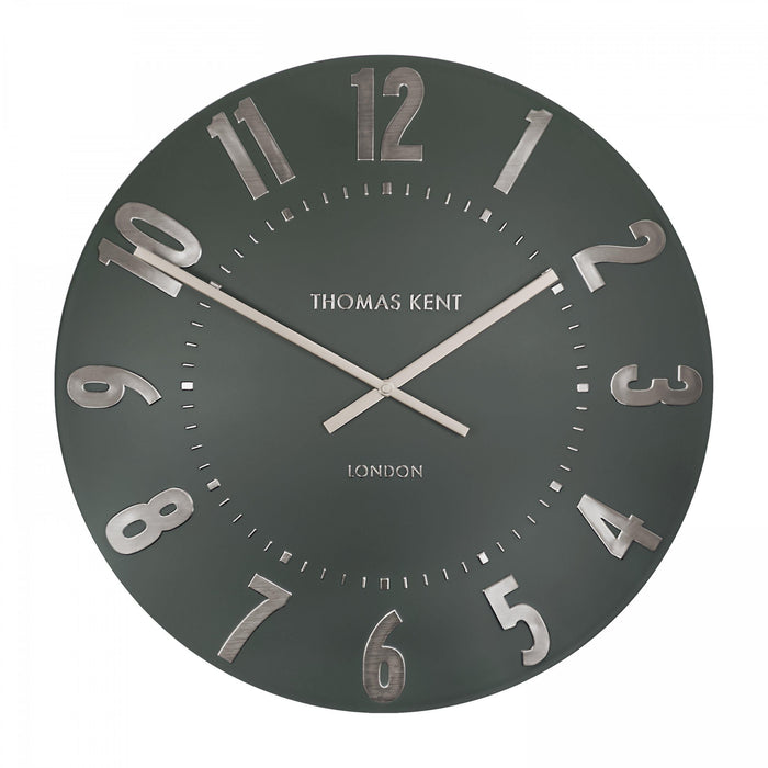 20" Arabic Wall Clock Olive Green