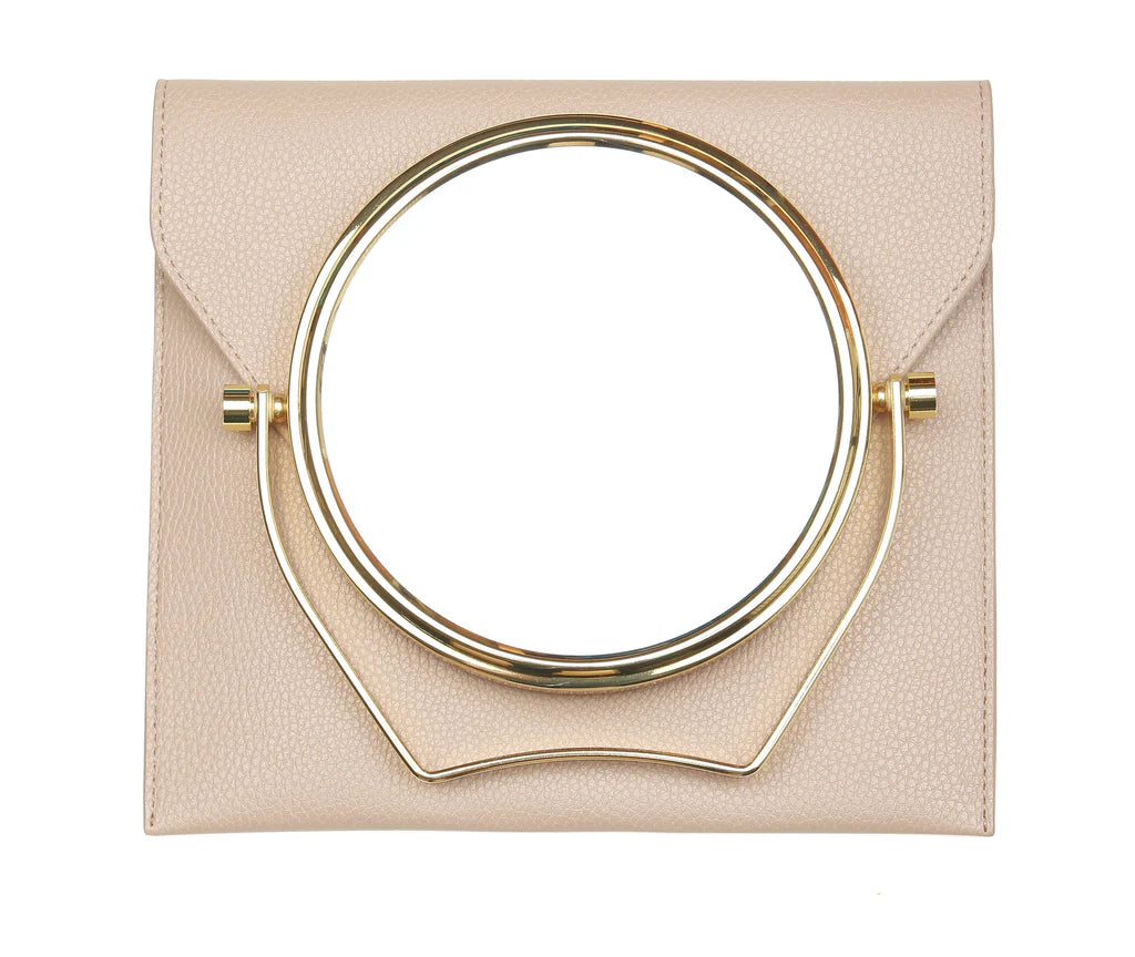 Travel Mirror and Case - Stone