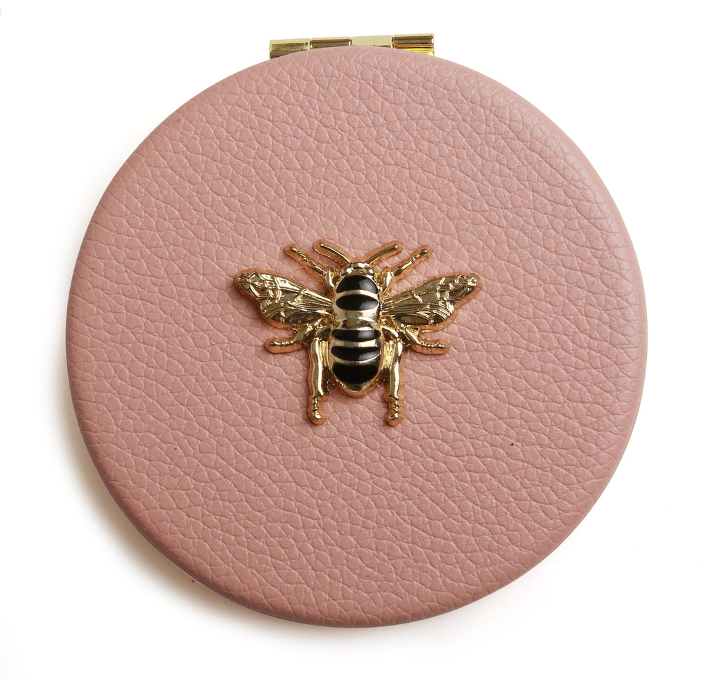 Pink Round Compact Mirror