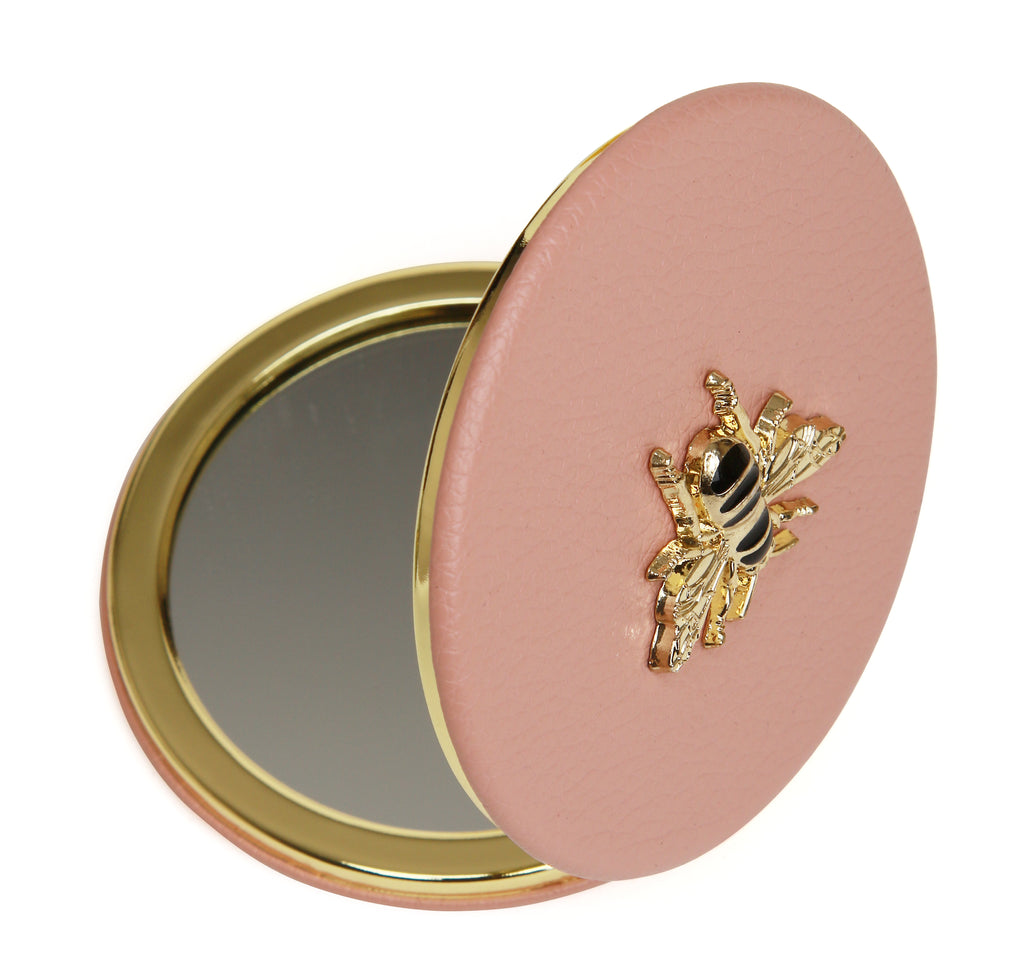 Pink Round Compact Mirror