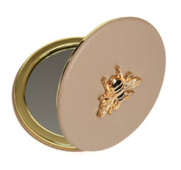 Stone Round Compact Mirror