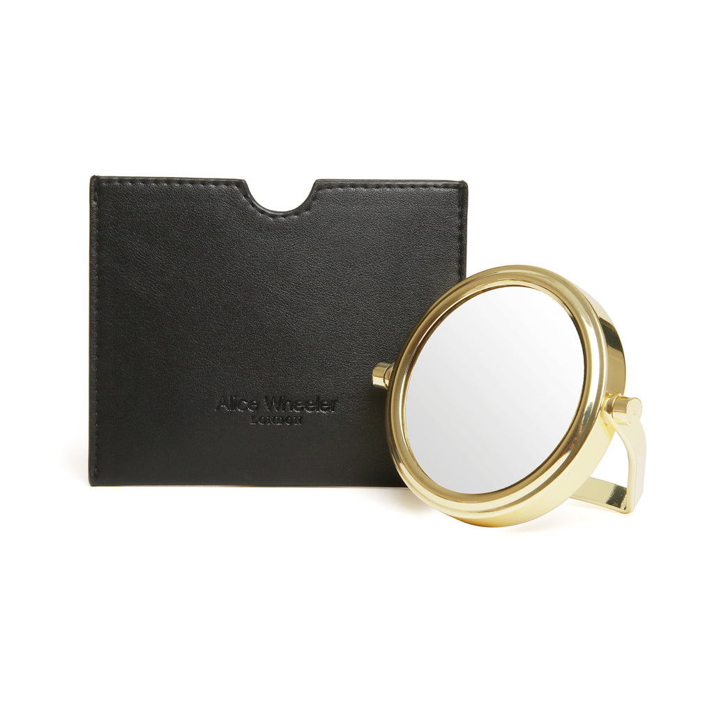 Venice Mirror and Pouch - Black