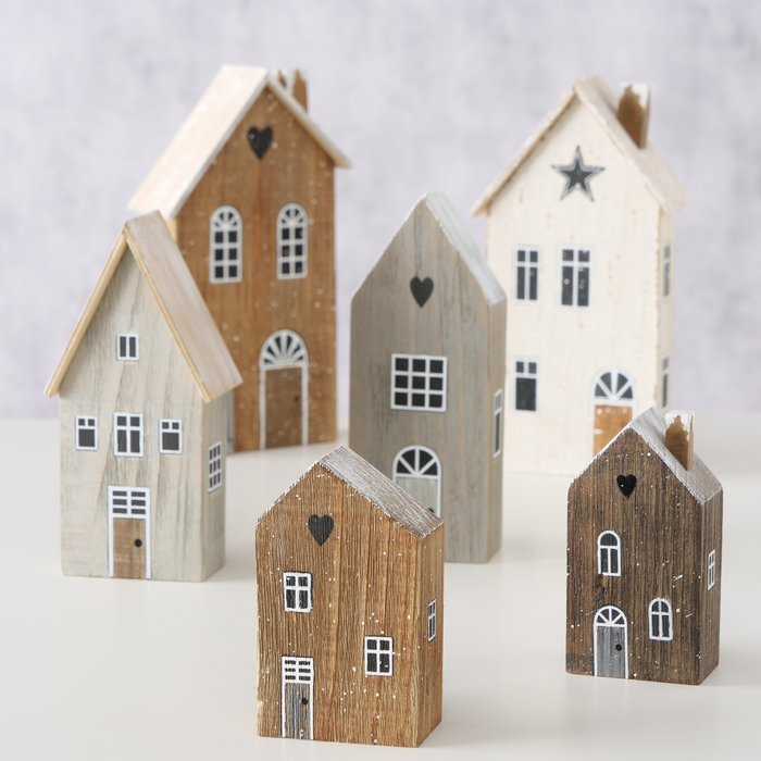 Set of 3 Pine Houses (2 Variations)