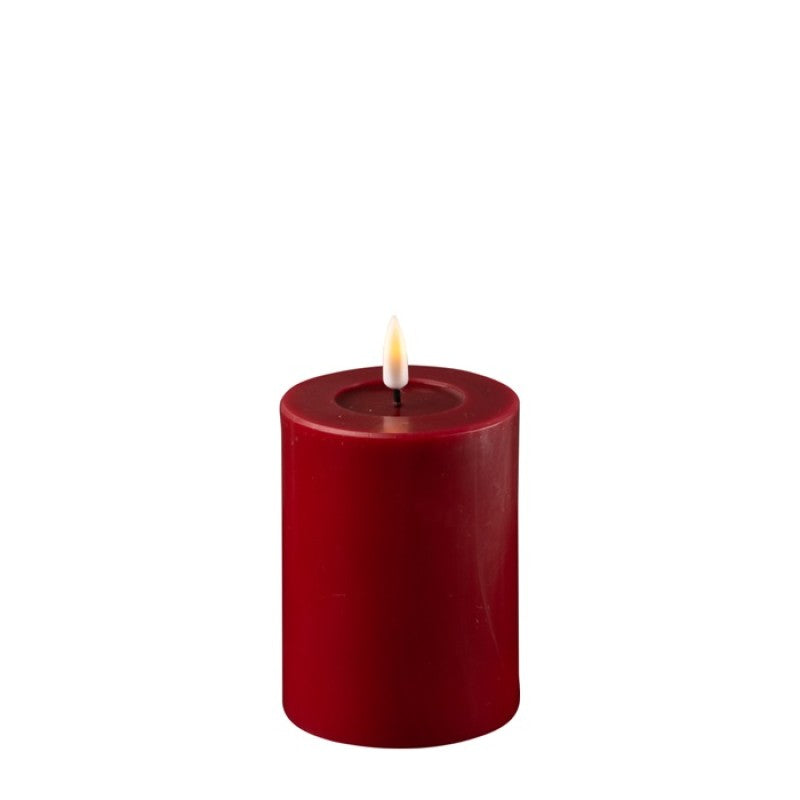 Bordeaux LED Candle D 7.5 x H10 cm