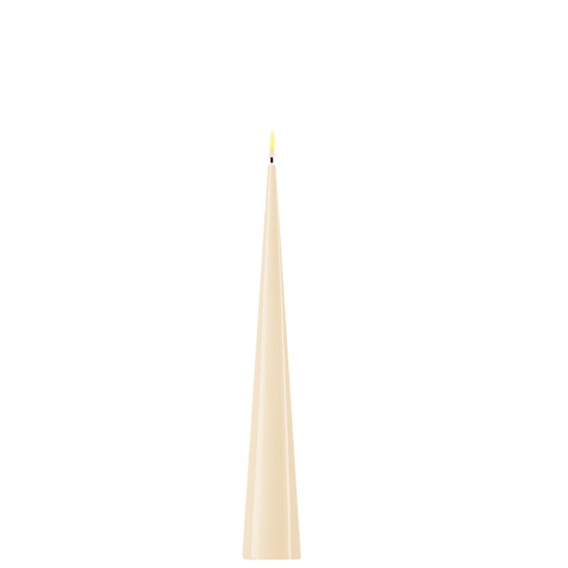 Cone Candle Cream 28 cm
