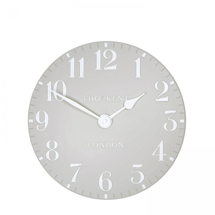 12" Arabic Wall Clock Dove Grey