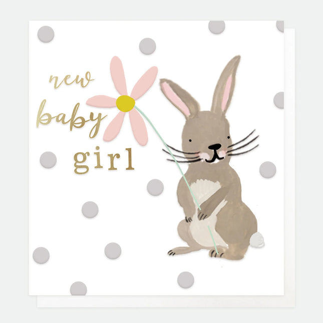 Baby Girl Rabbit Card