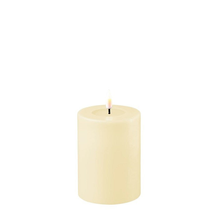 Cream LED Candle D 7.5 10cm