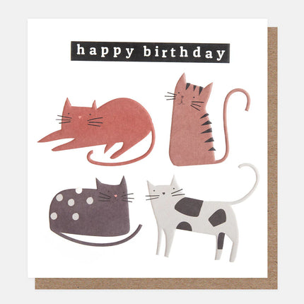 Posing Cats Happy Birthday Card