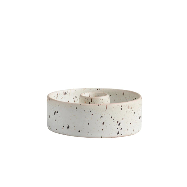 Plate Candle Holder Stone Speckle