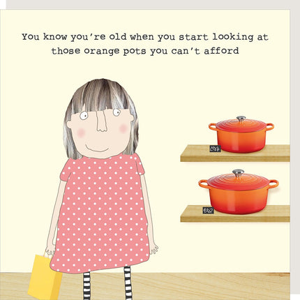 Orange Pots Birthday Card