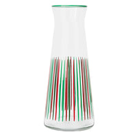 Red & Green Striped Glass Carafe - 25cm