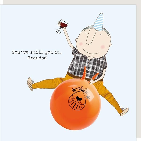 Grandad Spacehopper Birthday Card